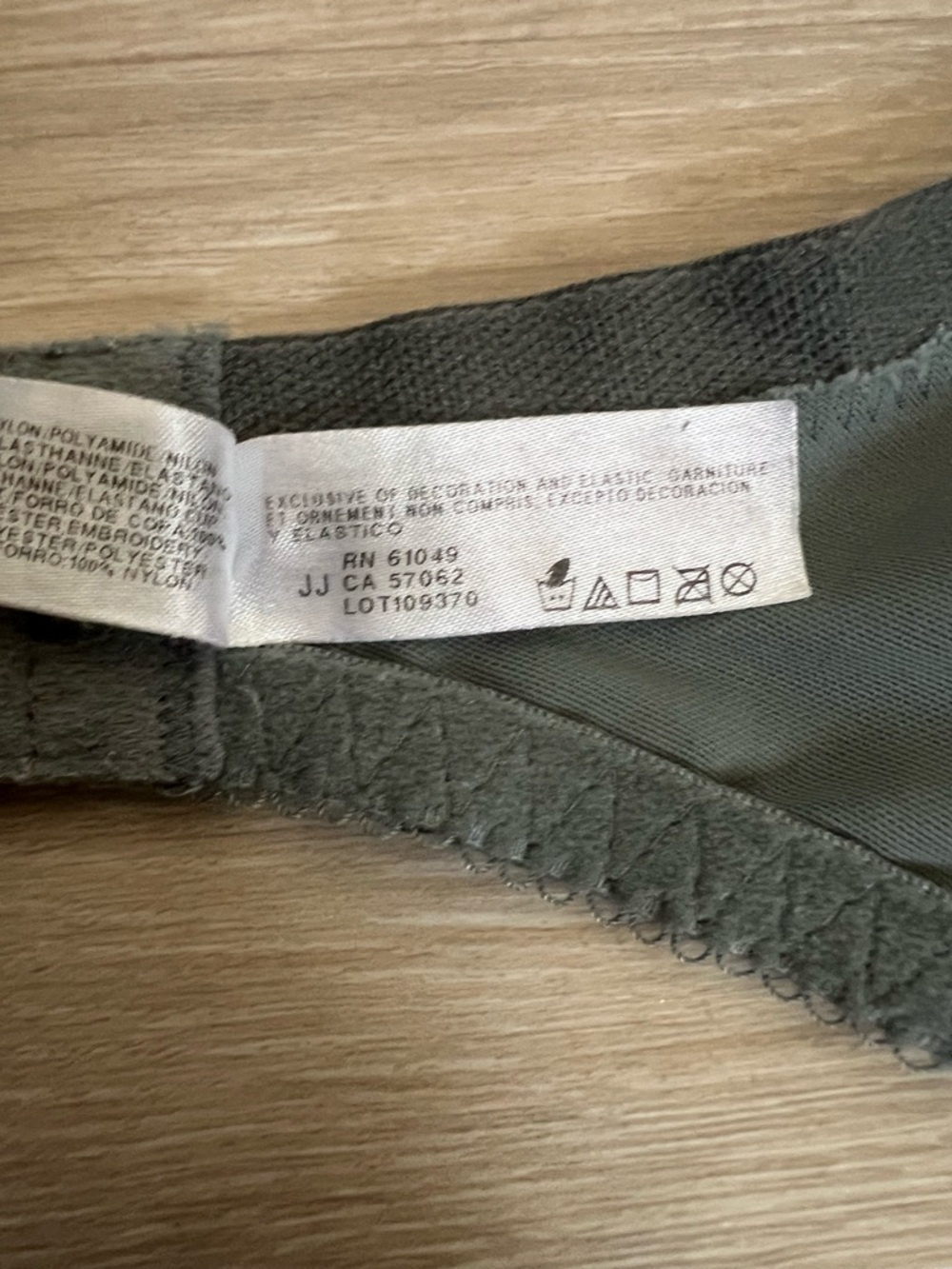 Wacoal La Femme Underwire T-Shirt Bra Charcoal Gray 853117 34G - Picture 5 of 7